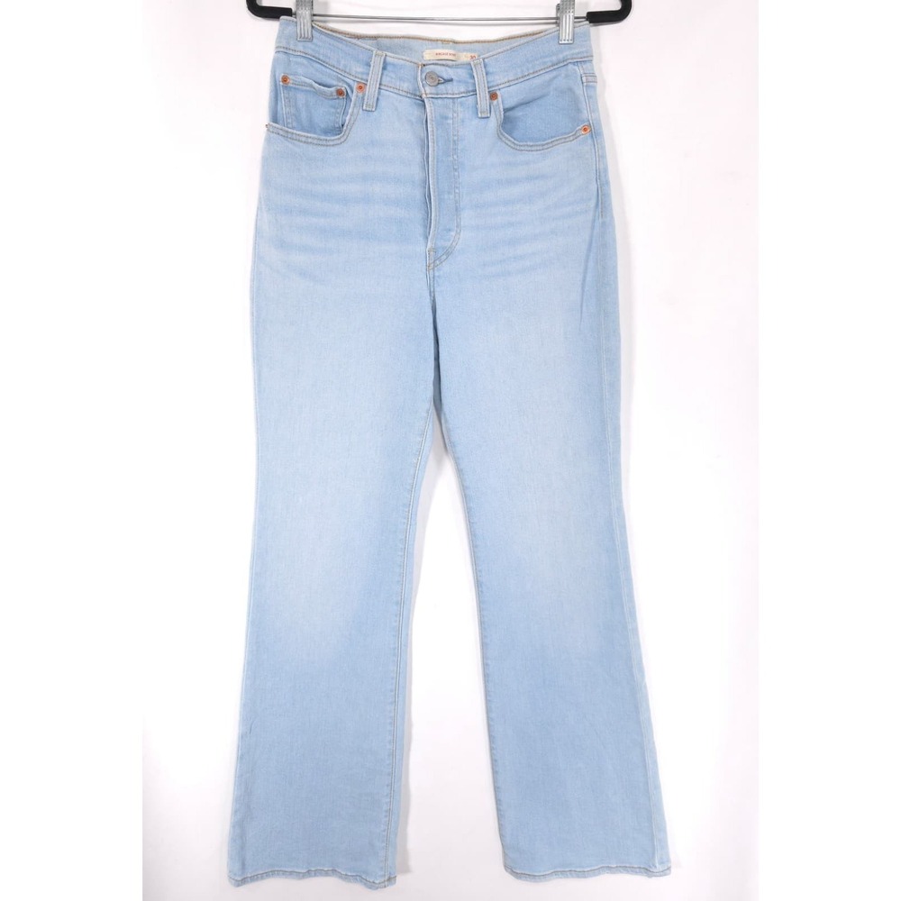 LEVIS Womens Jeans Ribcage Boot Flare 30 High Rise Stretch Blue Light 36934-0013 - Picture 3 of 15